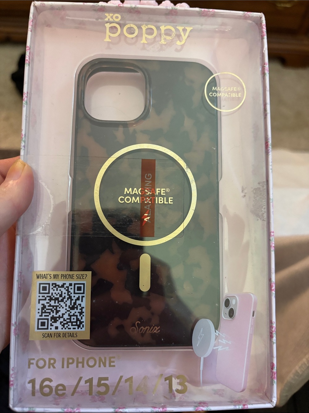 xo poppy MagSafe-Compatible Leopard Print iPhone Case — Brown